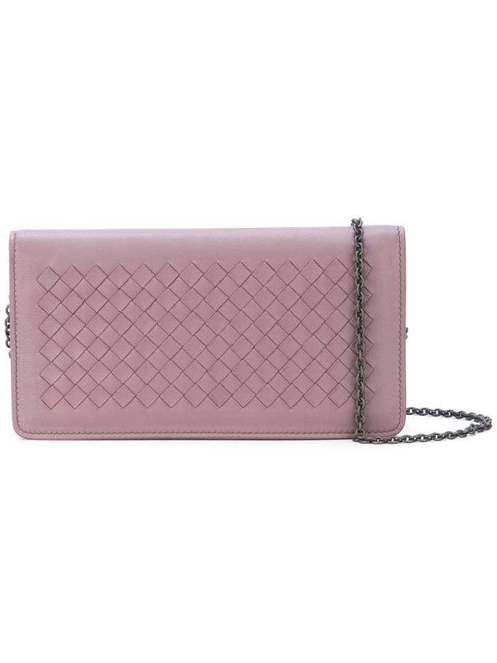Bottega Veneta Classic Clutch - Pink & Purple
