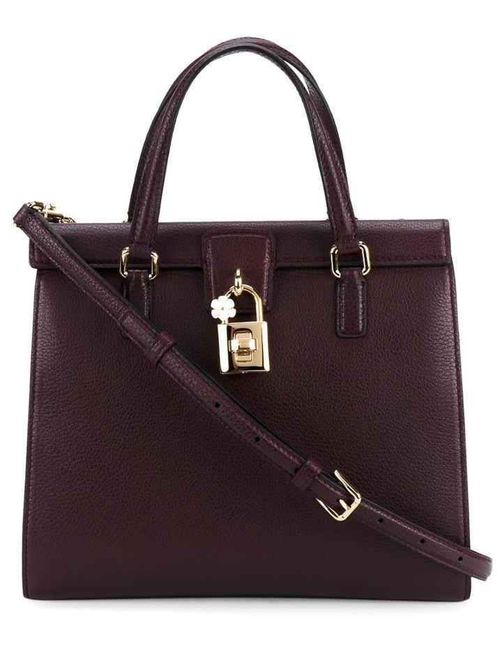 Dolce & Gabbana Padlock Tote, Women's, Pink/purple, Calf Leather