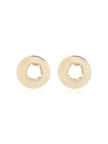 All Blues Gold Bullet Hole Earrings - Metallic