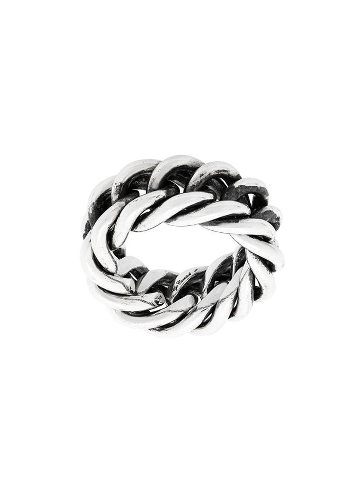 Ugo Cacciatori Fine Chain Ring - Metallic