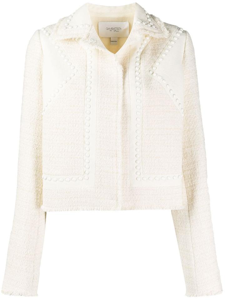 Giambattista Valli Studded Fitted Jacket - Neutrals