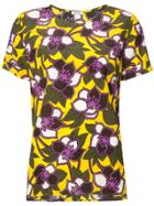 P.a.r.o.s.h. Floral Short Sleeve Top - Yellow & Orange