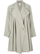 Issey Miyake Vintage Single Breasted Trench Coat - Green