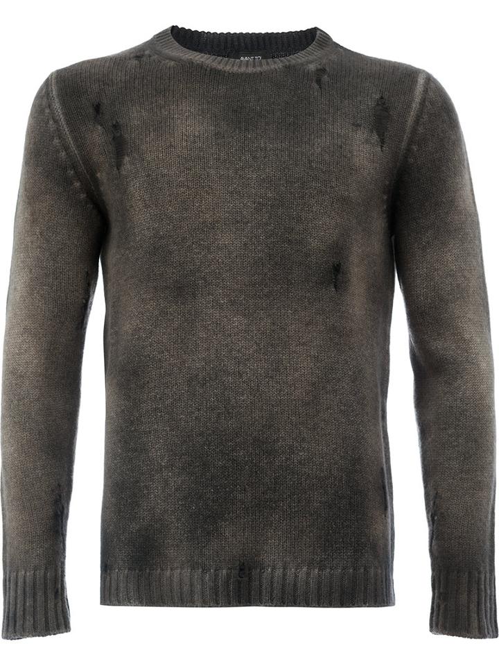 Avant Toi - Crew-neck Jumper - Men - Cashmere/merino - Xxl, Grey, Cashmere/merino