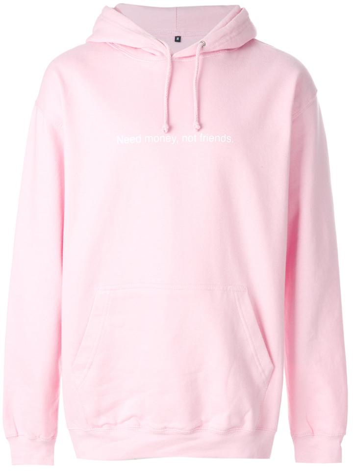 F.a.m.t. Need Money Not Friends Hoodie - Pink & Purple