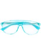 Gucci Eyewear Oversized Acetate Glasses - Blue