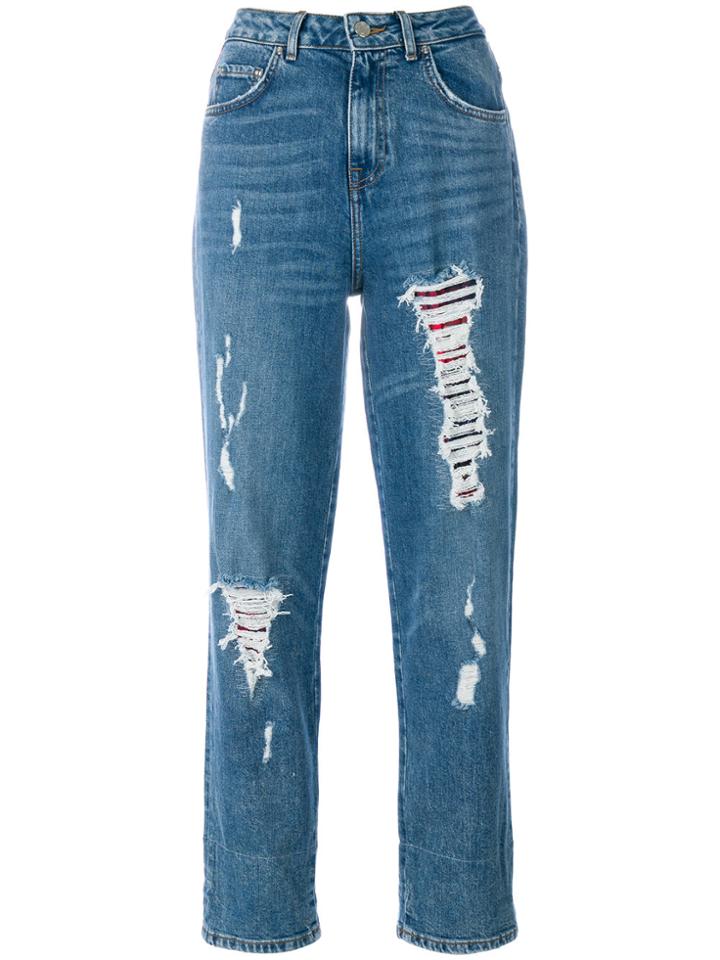 Tommy Hilfiger Tommy X Gigi Ripped Cropped Jeans - Blue