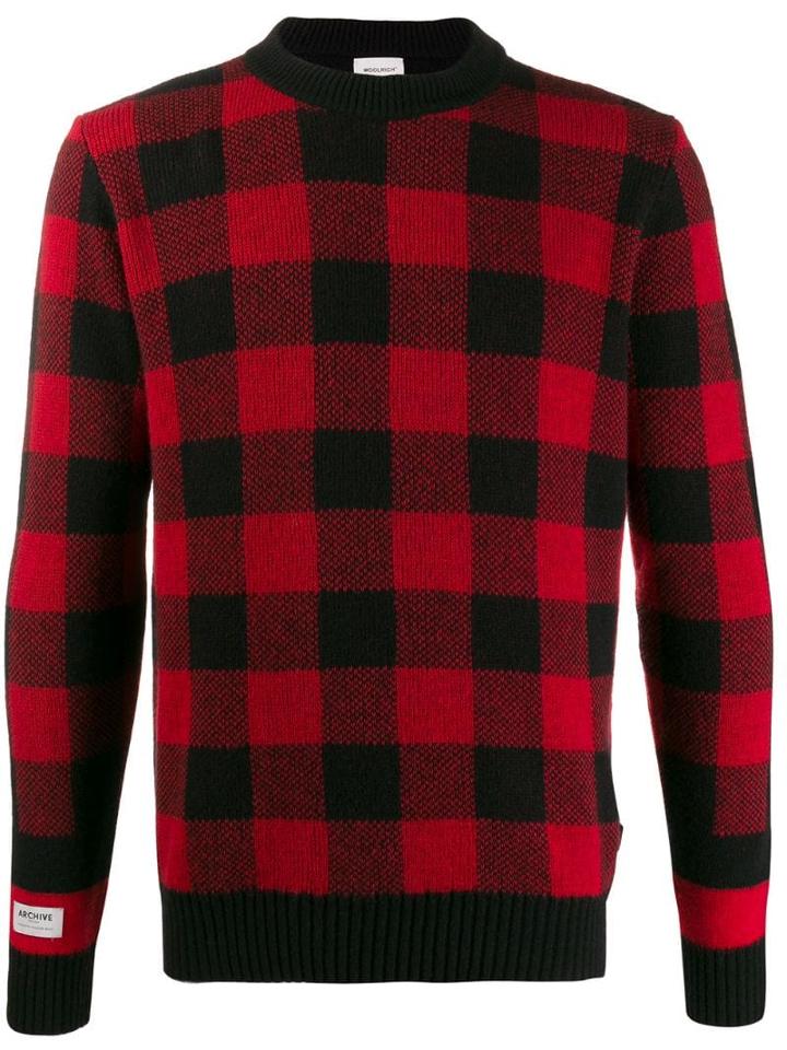 Woolrich Tartan Print Jumper - Black