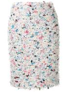 Coohem Spring Paint Tweed Skirt - White