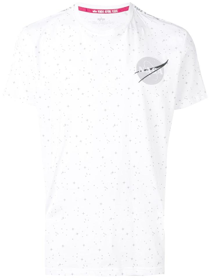Alpha Industries Nasa Star Print T-shirt - White