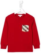 Burberry Kids - Contrast Pocket Sweatshirt - Kids - Cotton - 7 Yrs, Red