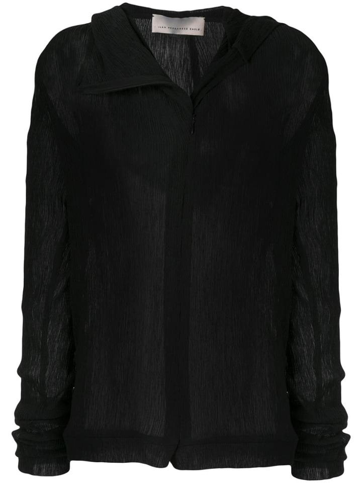 Juan Hernandez Daels Tabla Crinkled Hoodie - Black