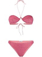 Oseree Lurex Two-piece Bikini - Pink