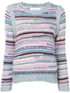 See By Chloé Striped Intarsia Jumper - Blue