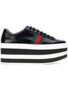 Gucci Leather Platform Sneakers - Black