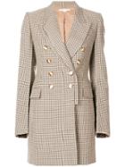 Stella Mccartney Checked Double Breasted Coat - Multicolour