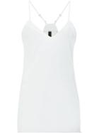 Ilaria Nistri V-neck Vest, Women's, Size: Large, White, Silk/cotton