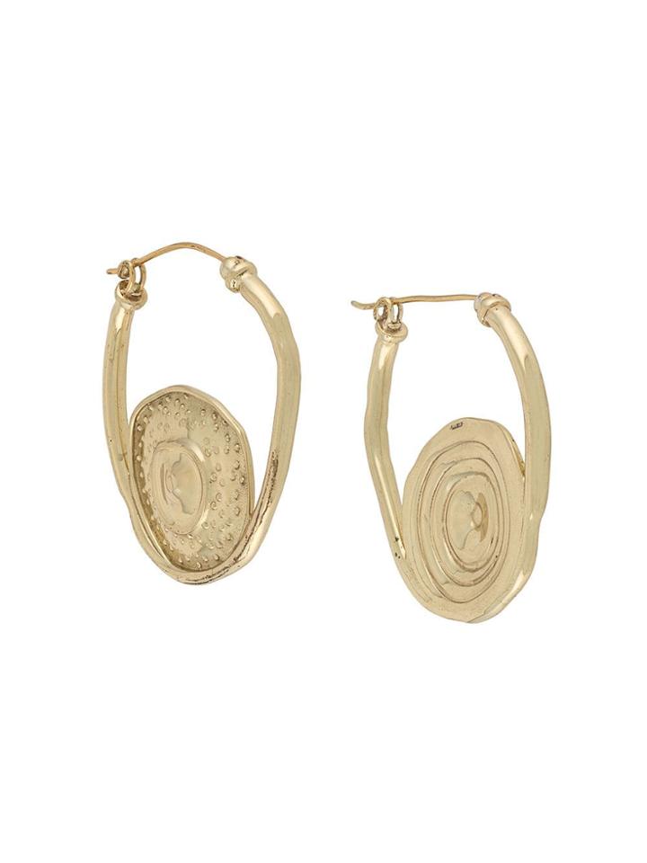 Ellery Single Pop Hoop Earrings - Metallic
