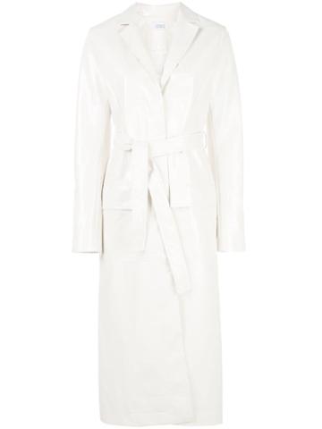 Nomia Belted Trench Coat - White