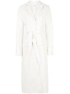 Nomia Belted Trench Coat - White