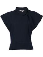 Comme Des Garçons Vintage 1980's Wrap Blouse - Blue