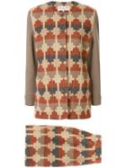 Christian Dior Pre-owned Patterned Jacket And Shorts Suit - Brown