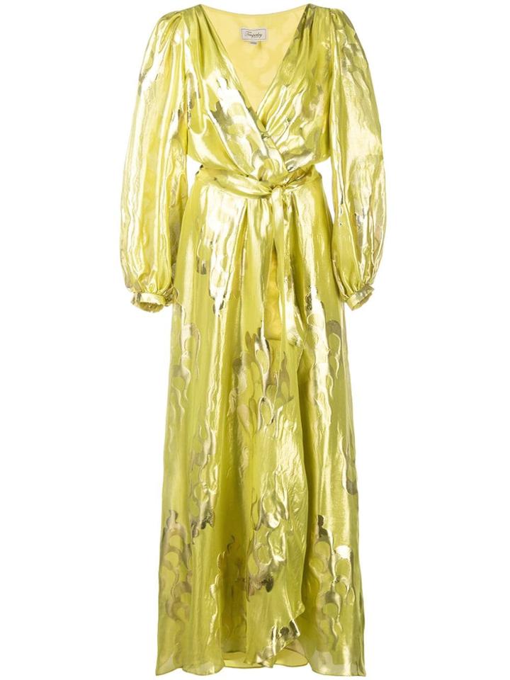 Temperley London Long-sleeve Flared Dress - Green