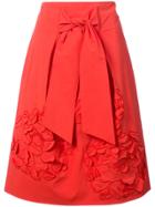 Josie Natori 3d Embroidered Skirt