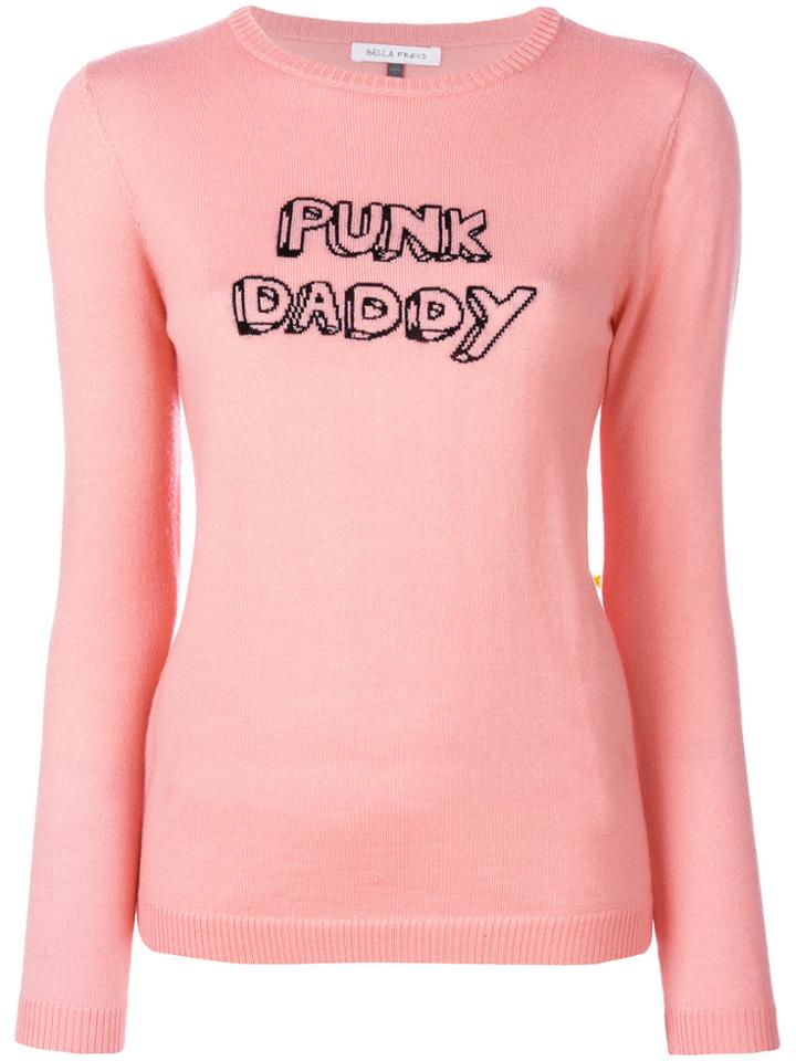 Bella Freud Punk Daddy Intarsia Jumper - Pink & Purple