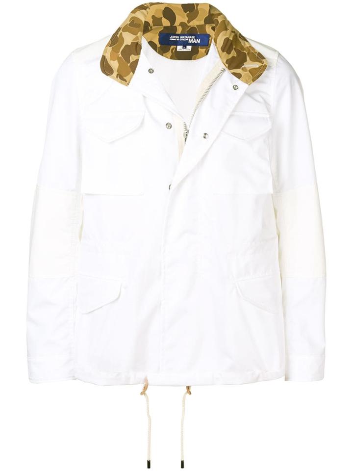 Junya Watanabe Man Panelled Shirt Jacket - White