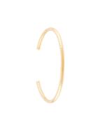 Saint Laurent Chevron Textured Bangle, Women's, Size: Small, Metallic