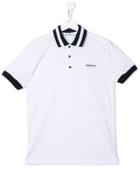 Dondup Kids Teen Logo Polo Shirt - White