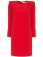 Givenchy Exaggerated Shoulders Dress - Red