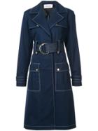 Dvf Diane Von Furstenberg Belted Trench Coat - Blue