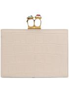 Alexander Mcqueen Double Ring Clutch - Neutrals