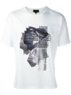 Emporio Armani Graphic Print T-shirt, Men's, Size: Xl, White, Cotton