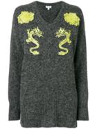 Kenzo Embroidered Dragon Jumper - Grey