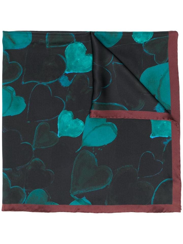 Lanvin Logo Print Scarf - Green