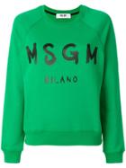 Msgm Branded Sweatshirt - Green