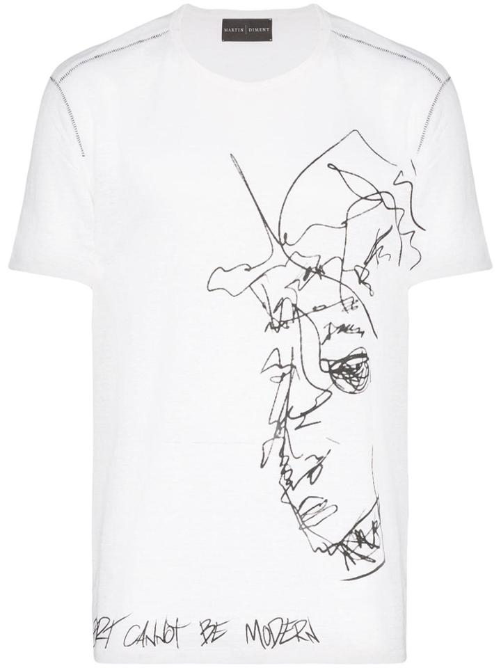 Martin Diment Censor Art T-shirt - White