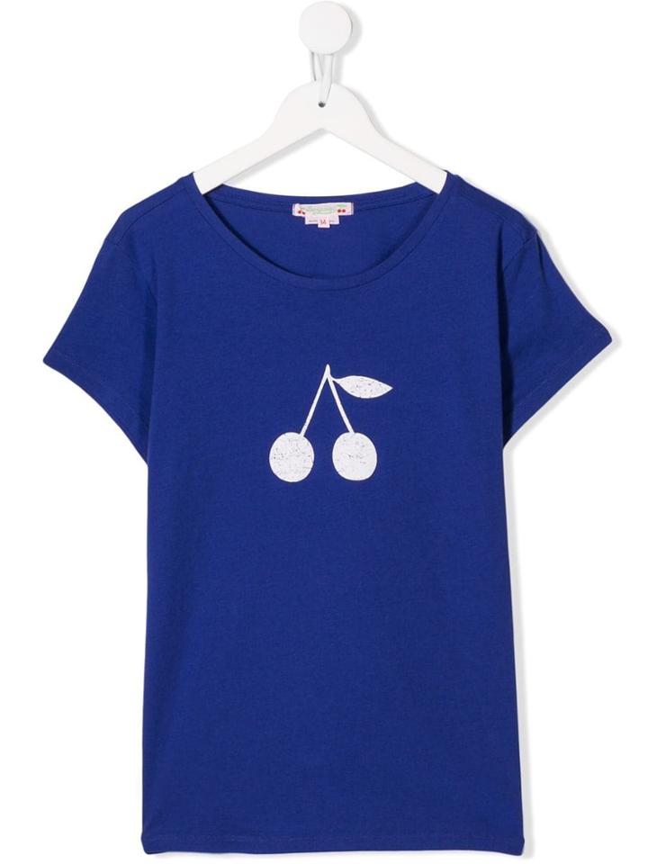Bonpoint Teen Cherry Print T-shirt - Purple
