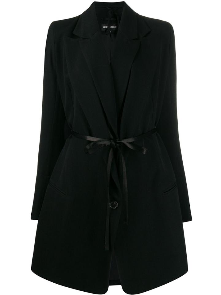 Ann Demeulemeester Belted Waist Coat - Black