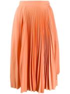 Acne Studios Pleated Midi Skirt - Orange