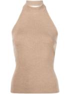 Rosetta Getty Halterneck Top, Women's, Size: Xs, Nude/neutrals, Wool