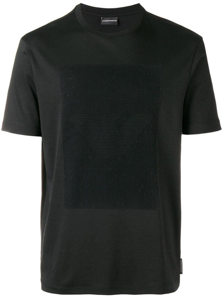 Emporio Armani Hidden Logo Print T-shirt - Black