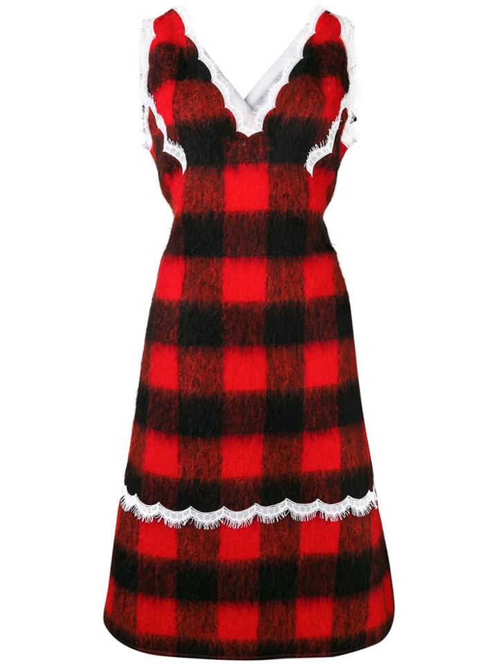 Calvin Klein 205w39nyc Check Apron Dress - Black