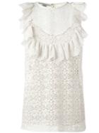 Stella Mccartney Flounce Sleeveless Blouse - Neutrals
