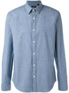 Theory Oxford Shirt, Men's, Size: Large, Blue, Cotton/spandex/elastane
