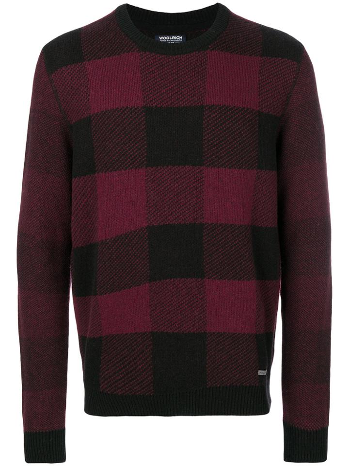 Woolrich Checked Jumper - Black