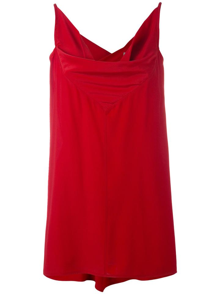Naska Tank Top - Women - Silk/acetate - 44, Red, Silk/acetate, Rick Owens